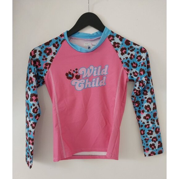 New Juice Box Girl's Rash Guard Swim Tee Sz L 10/12 - Picture 1 of 7